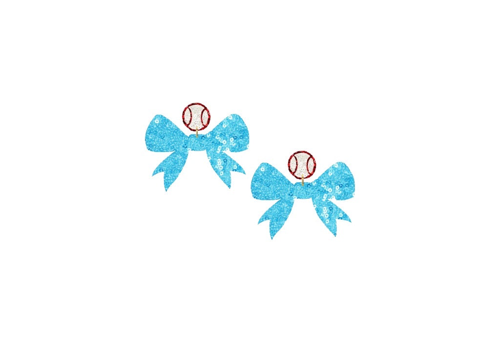 Foundation Baseball Hand Beaded Earrings