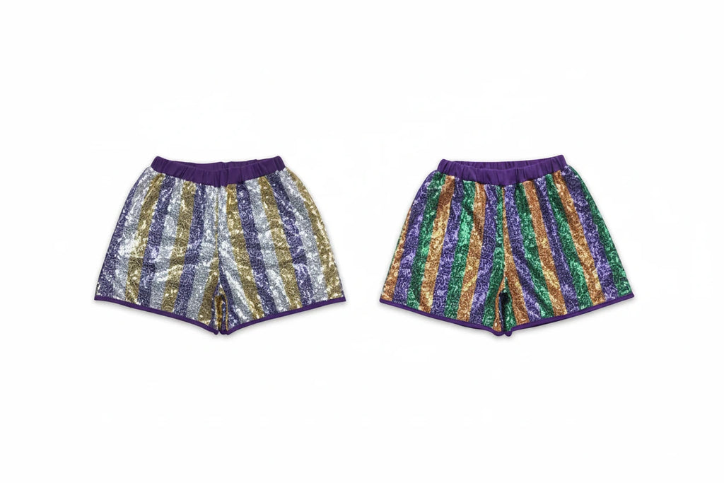 Women’s Sequins Mardi Gras Shorts