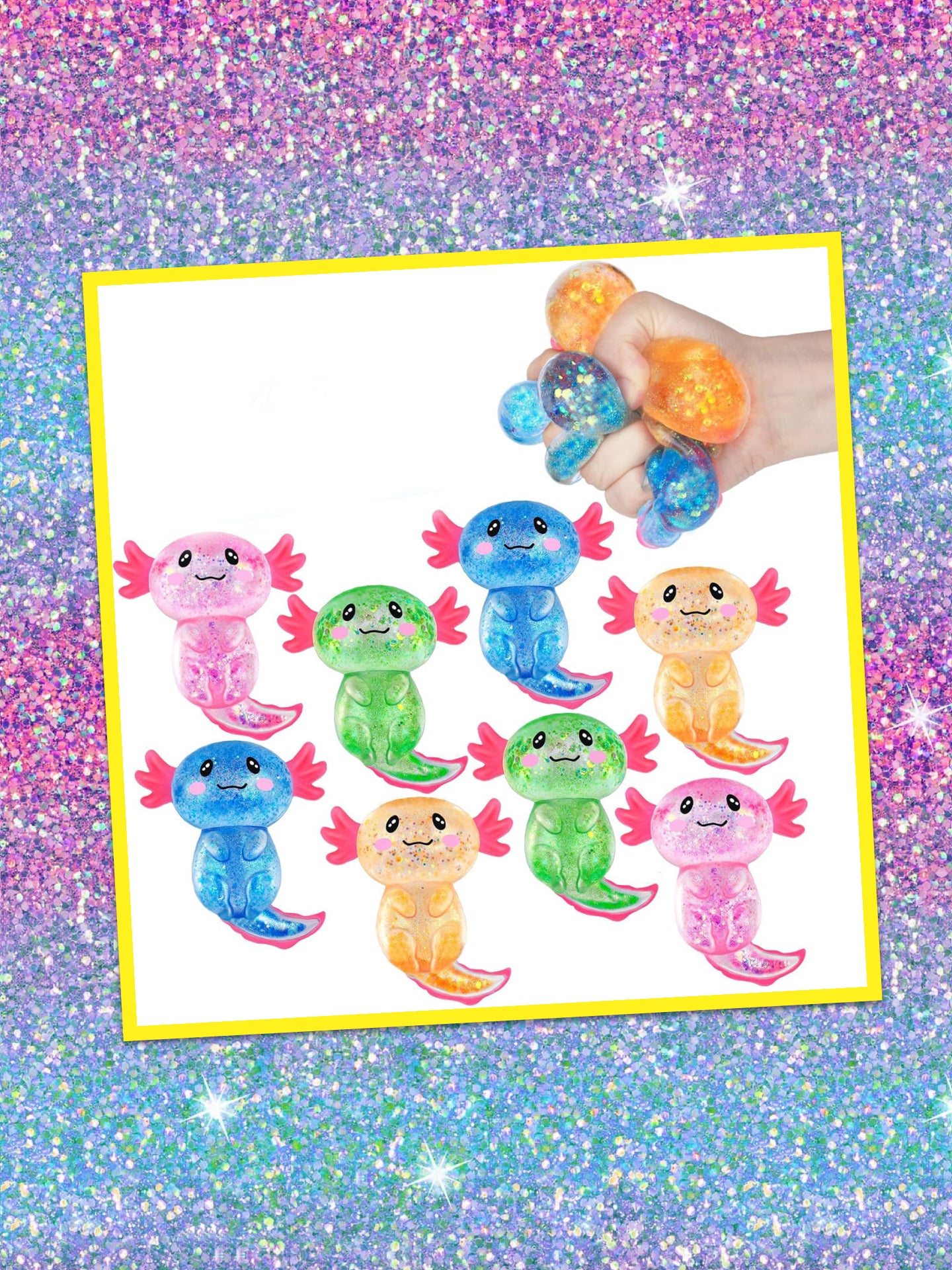 AXOLOTL Squishy Glitter