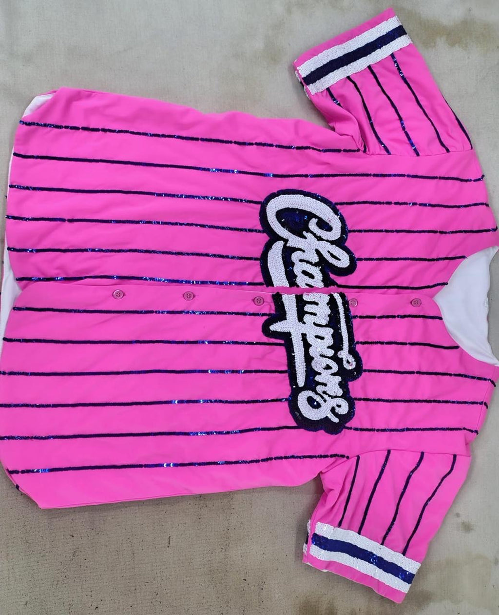 Sequins Pinstripe Jersey