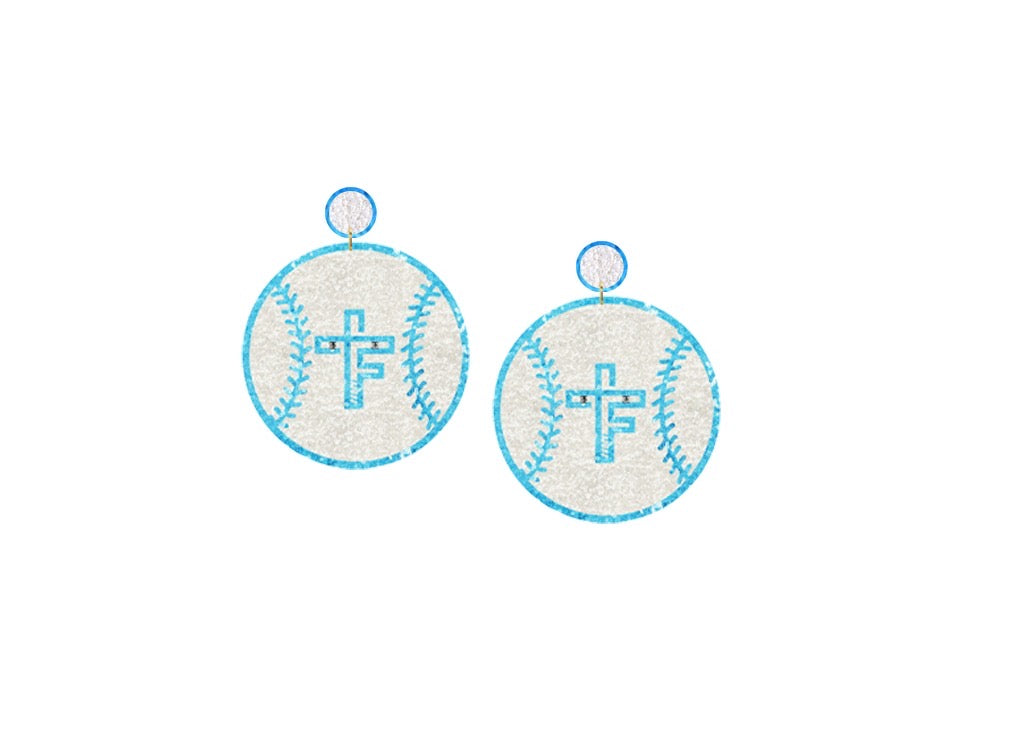 Foundation Baseball Hand Beaded Earrings