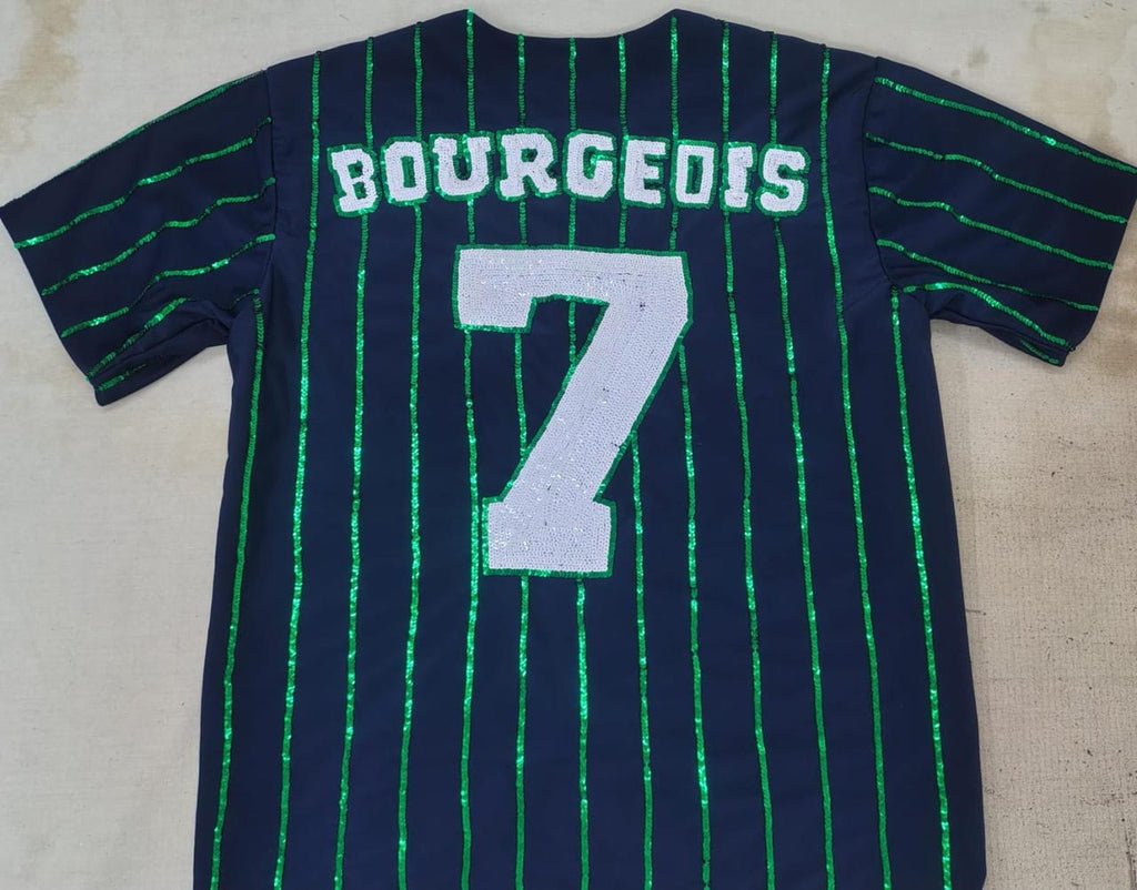 Sequins Pinstripe Jersey