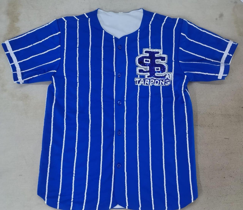 Sequins Pinstripe Jersey