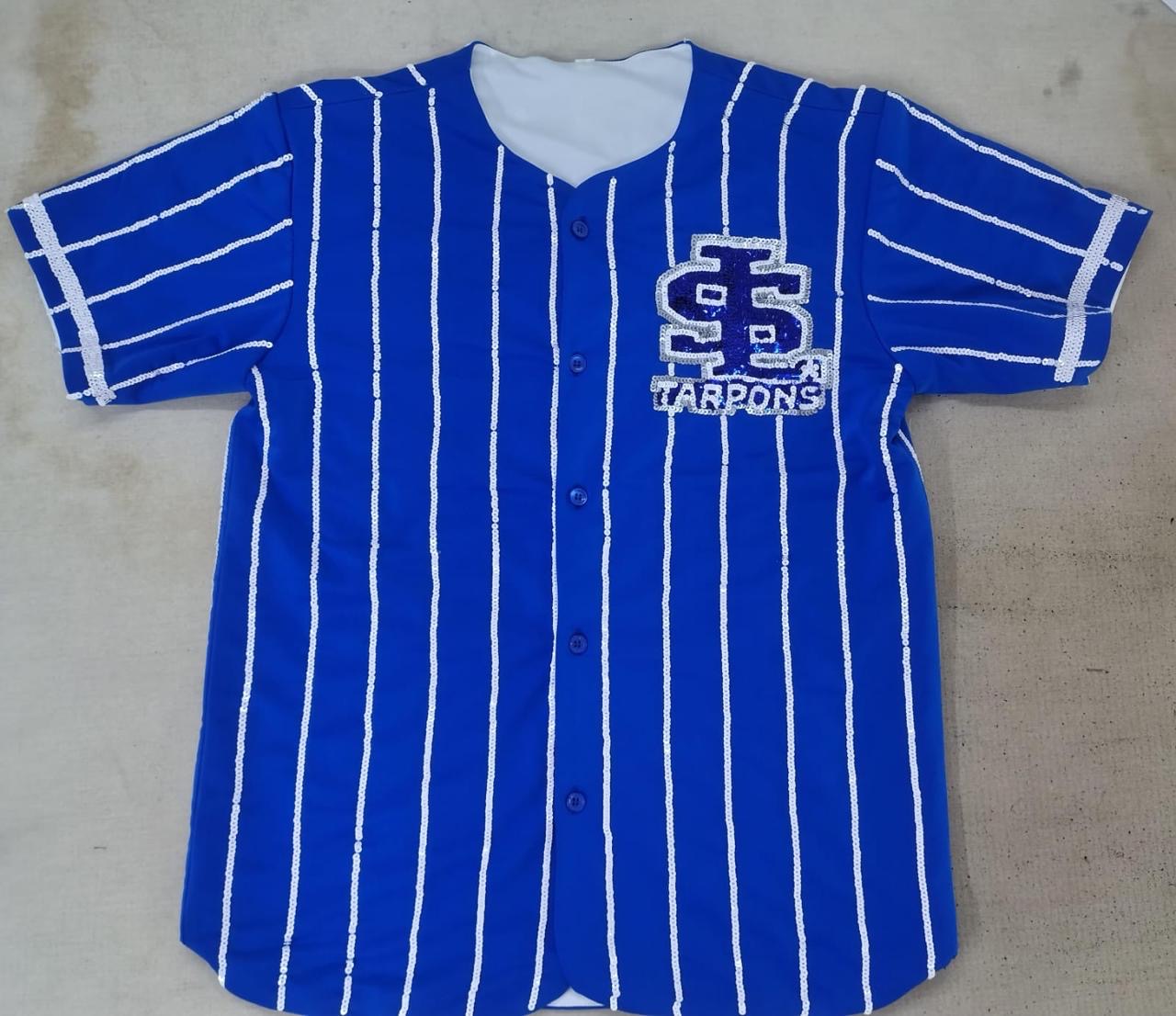 Sequins Pinstripe Jersey