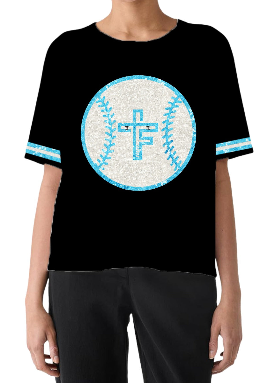 Foundation Sequins Baseball Shirt