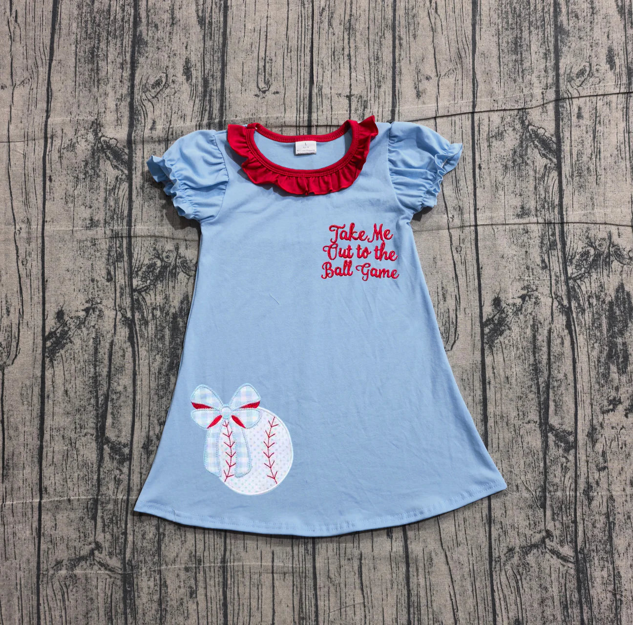 Baseball Embroidered Dress