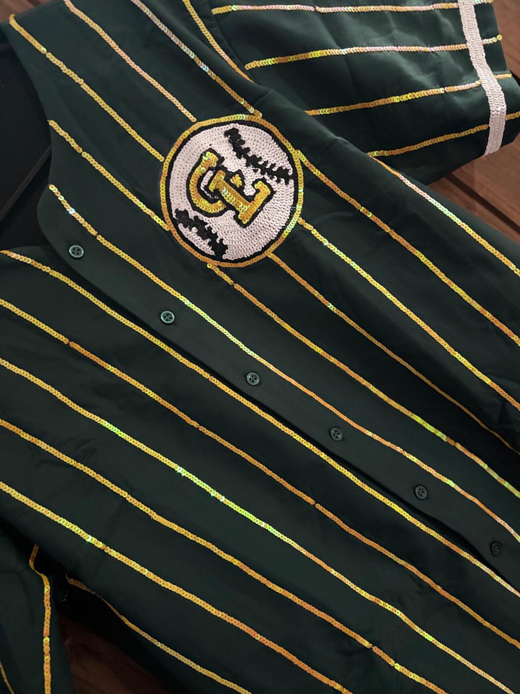 Sequins Pinstripe Jersey