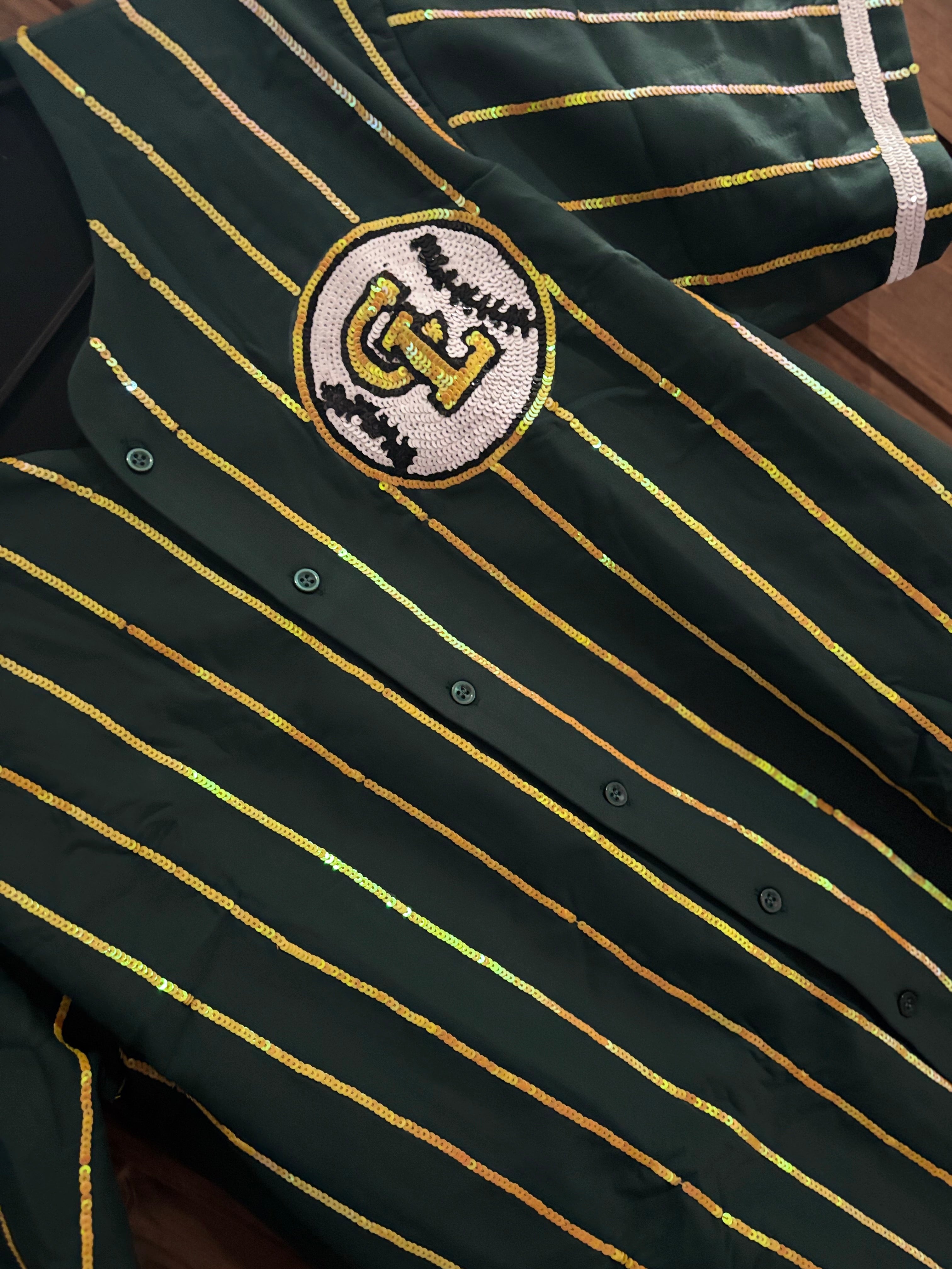 Sequins Pinstripe Jersey