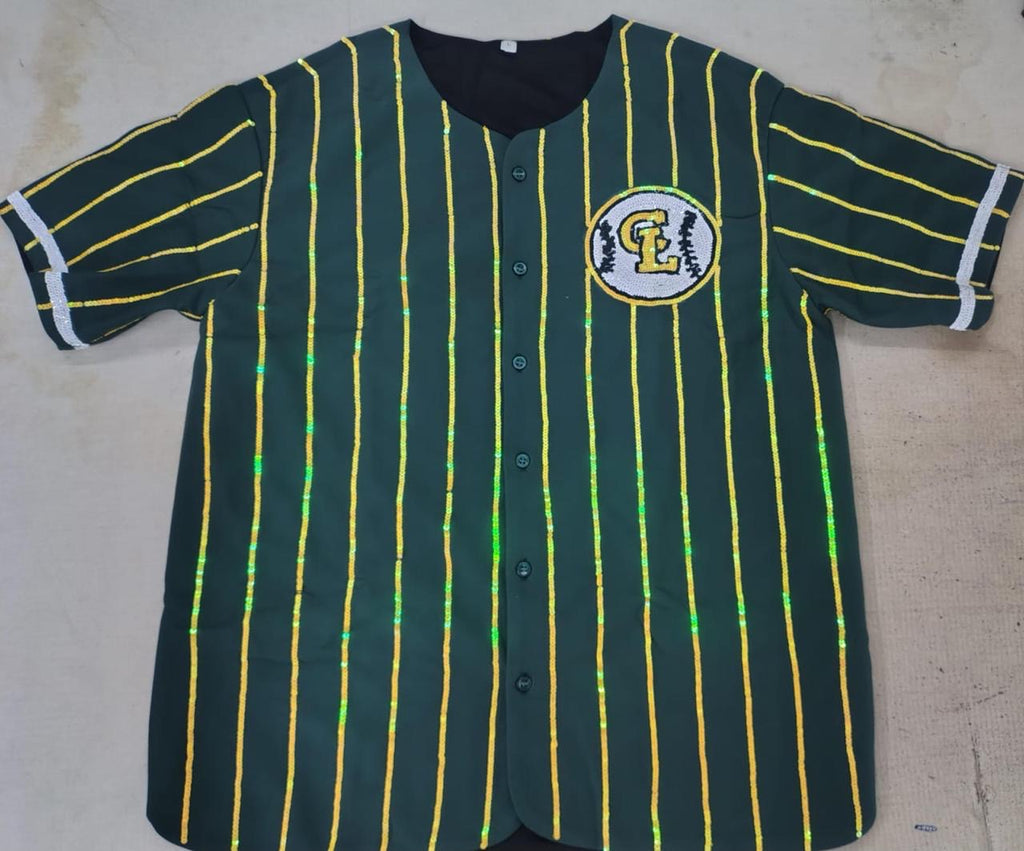 Sequins Pinstripe Jersey