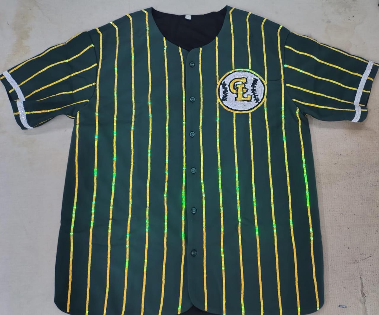 Sequins Pinstripe Jersey