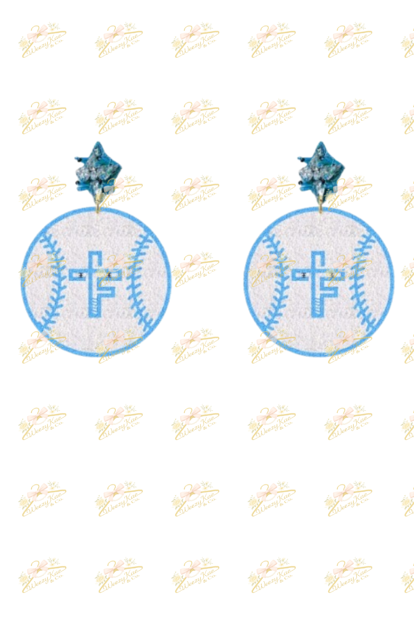 Foundation Baseball Hand Beaded Earrings