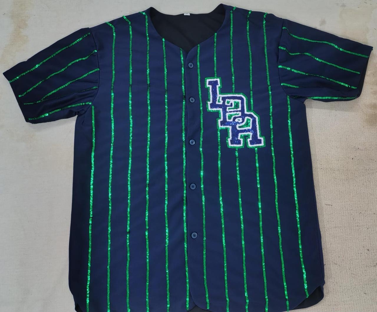 Sequins Pinstripe Jersey