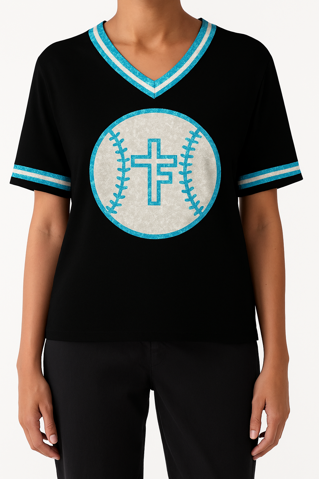 Foundation Sequins Baseball Logo Shirt