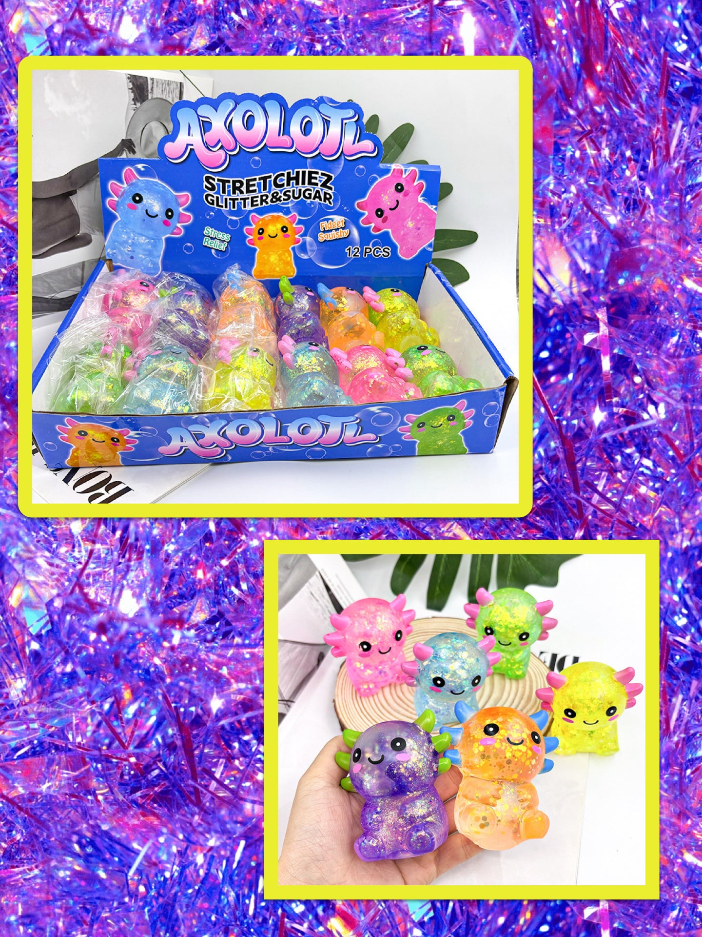 AXOLOTL Stretchiez  Glitter and Sugar