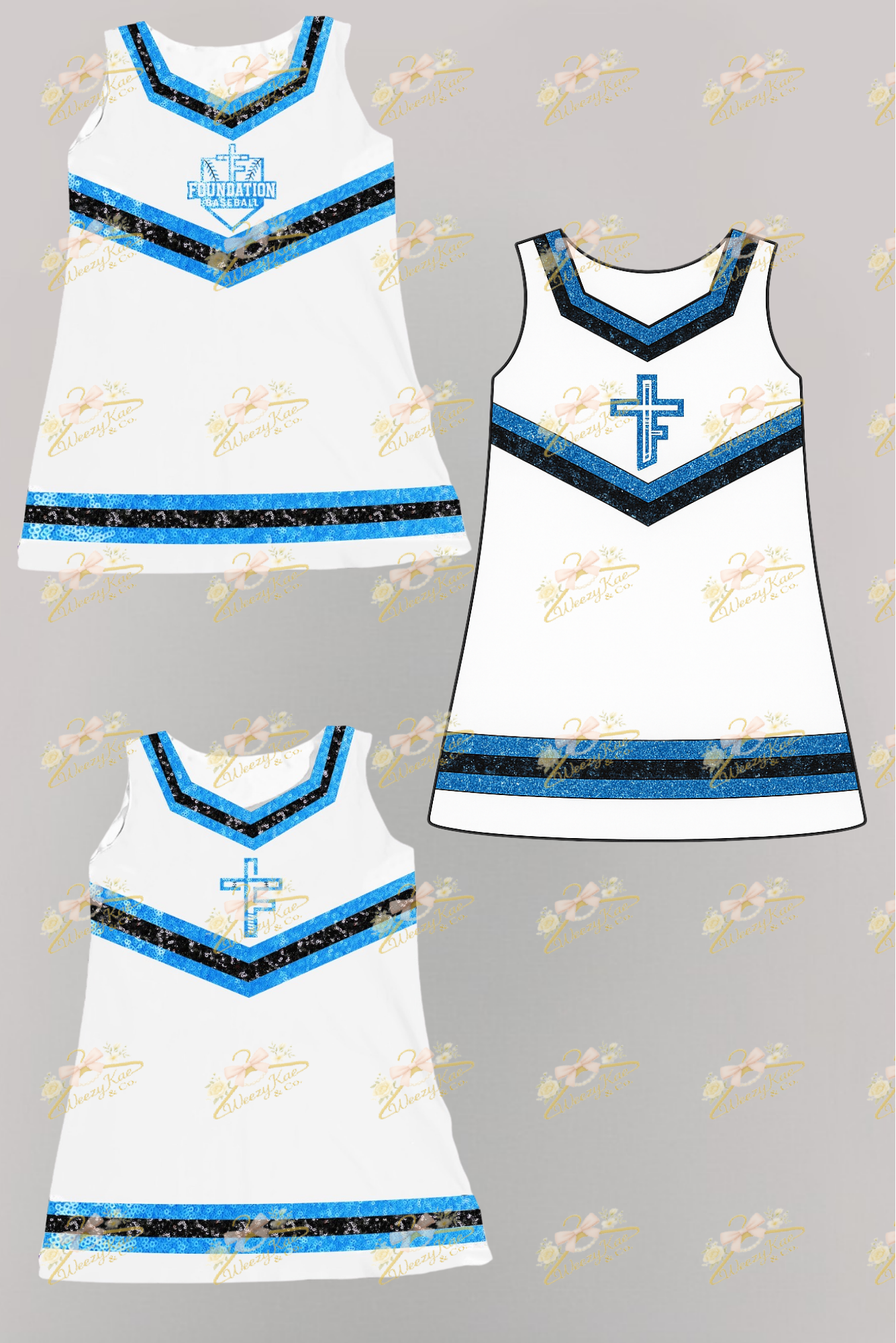 Foundation Sequins Youth Active Wear Baseball Dress