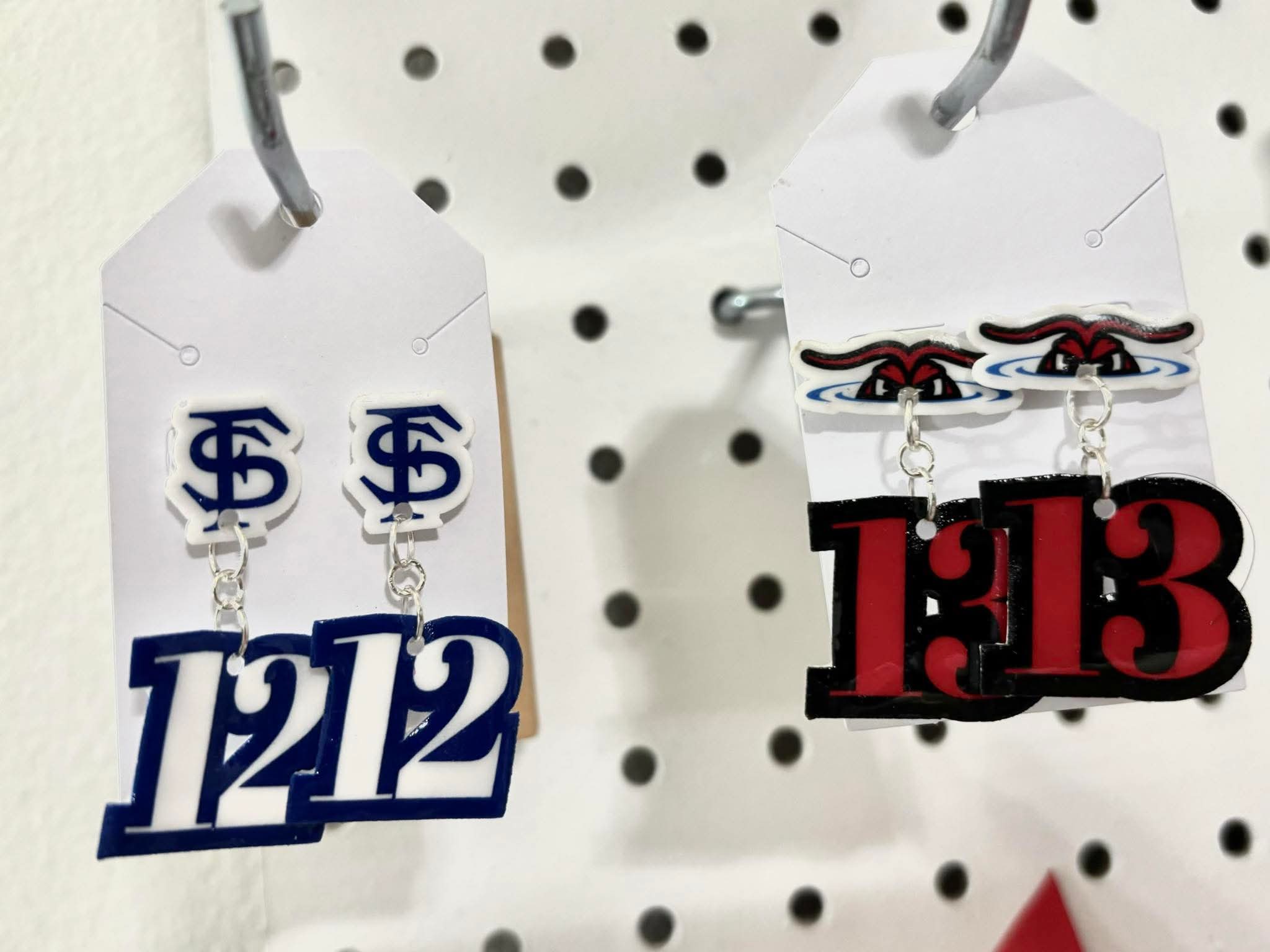 Player Photo Hanging Earrings