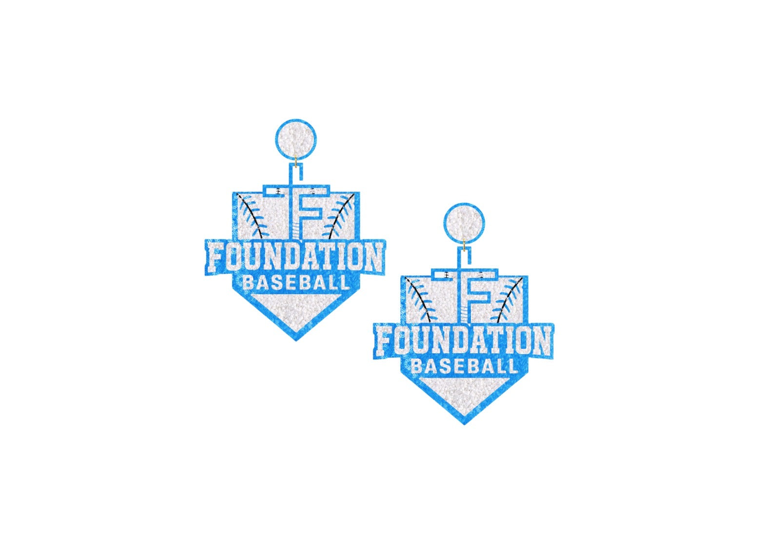 Foundation Baseball Hand Beaded Earrings