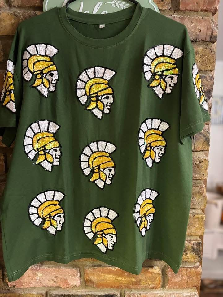 Trojans Multi Sequin Patch Shirt