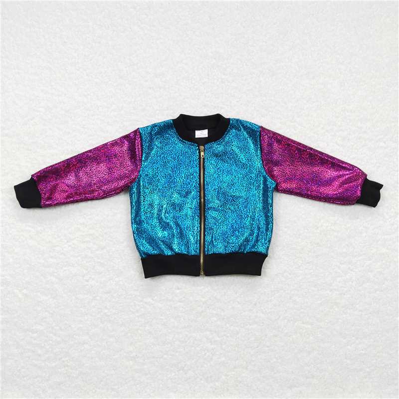 Sequins Zip Up Jackets