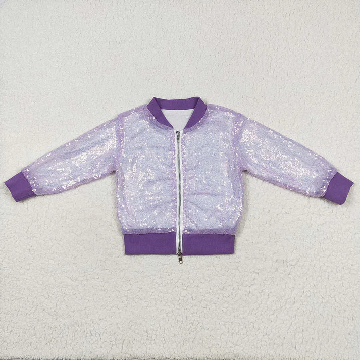 Sequins Zip Up Jackets