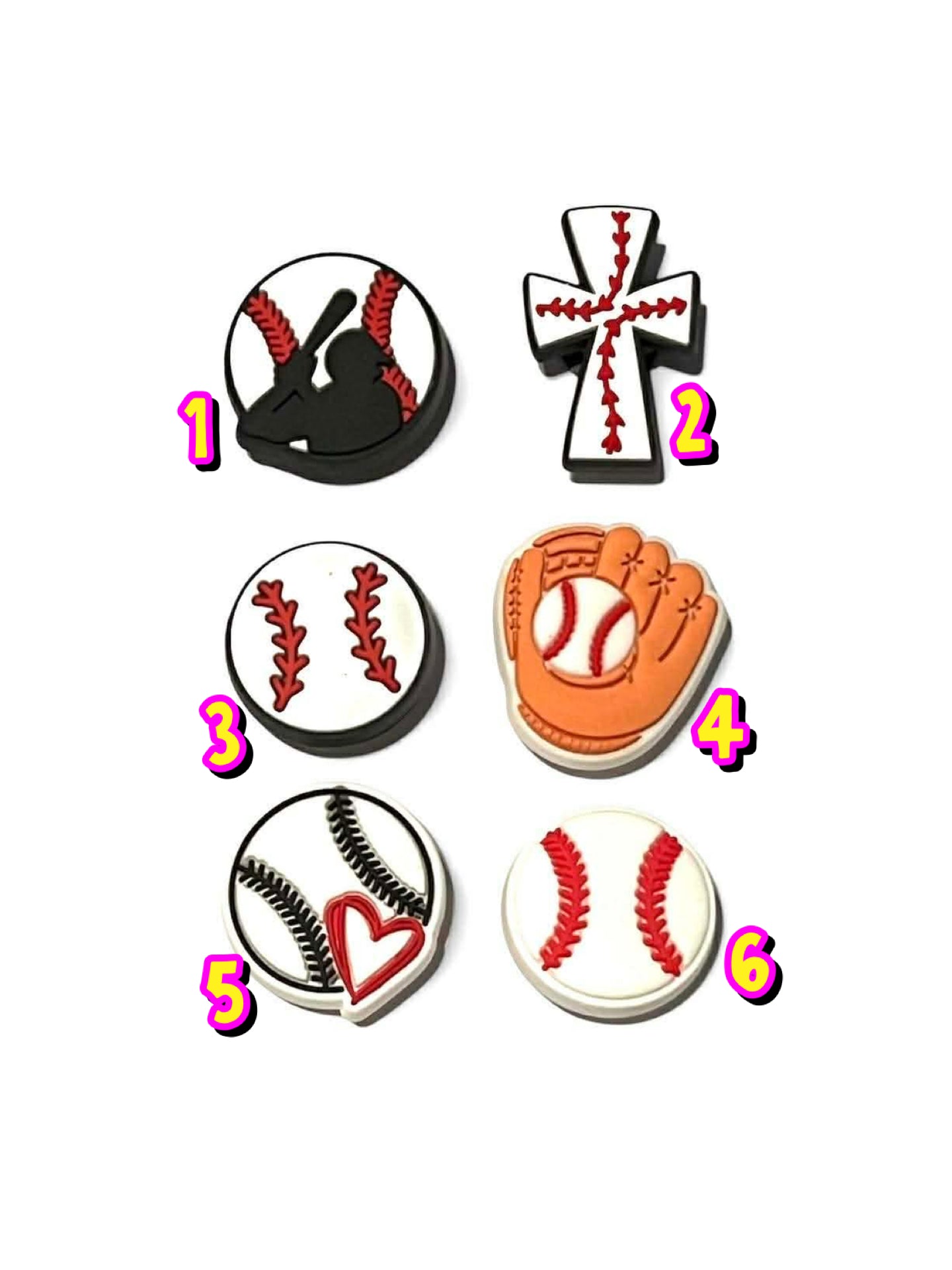 Banana Baseball Croc Charms