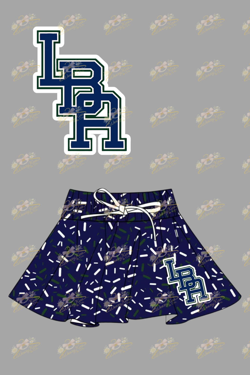 LBA Naturals Navy Drip Skort Youth