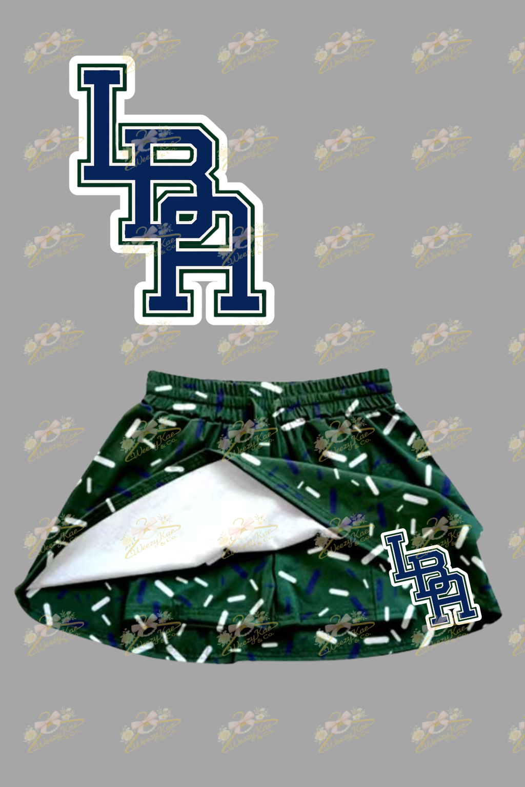 LBA Naturals Green Drip Skorts Youth