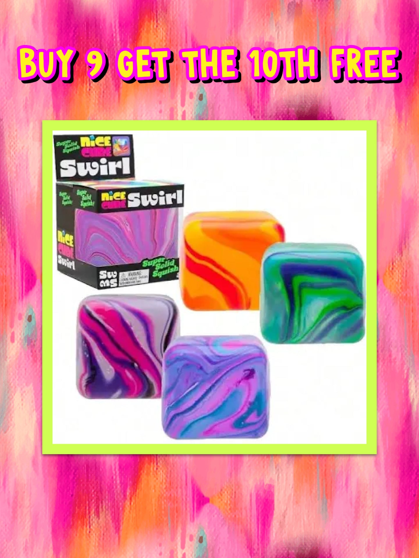 SWIRLY Q Doh Cube Squishy